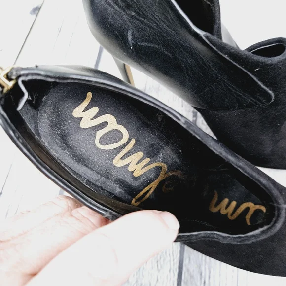 SAM EDELMAN | leather stilleto heel zip pointed toe booties shoes - Picture 12 of 12